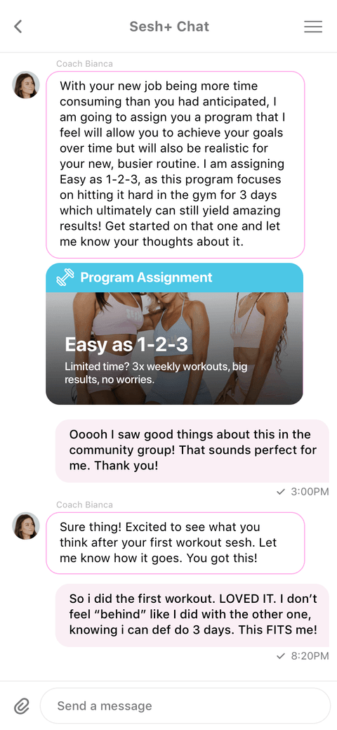 plans tailored to your body and goals